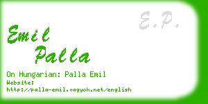 emil palla business card